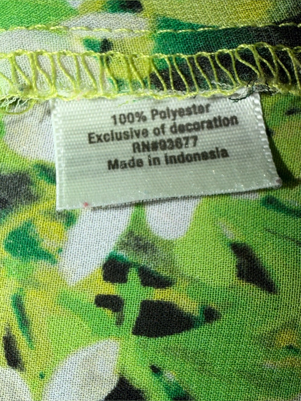 Women's 1X XL shirt top blouse a.n.a Green Floral Blouse - Picture 6 of 6